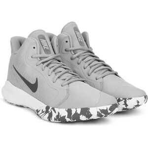 Nike Air Men's Precision III Basketball Shoes Higher Model Athletic Wolf Grey 7